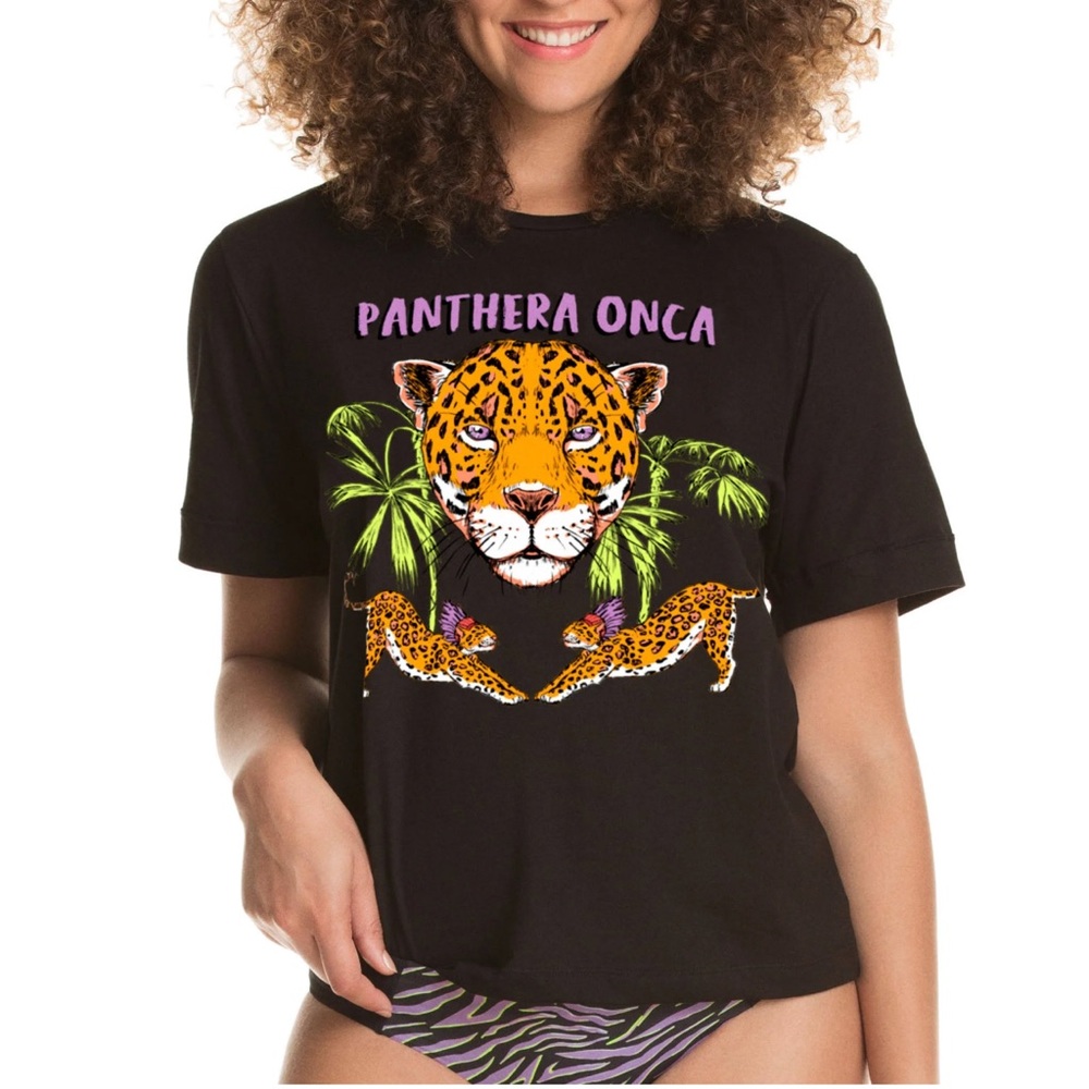 Maaji Panthera Onca Charlotte Serenity Guru Tee Shirt Size Small Graphic